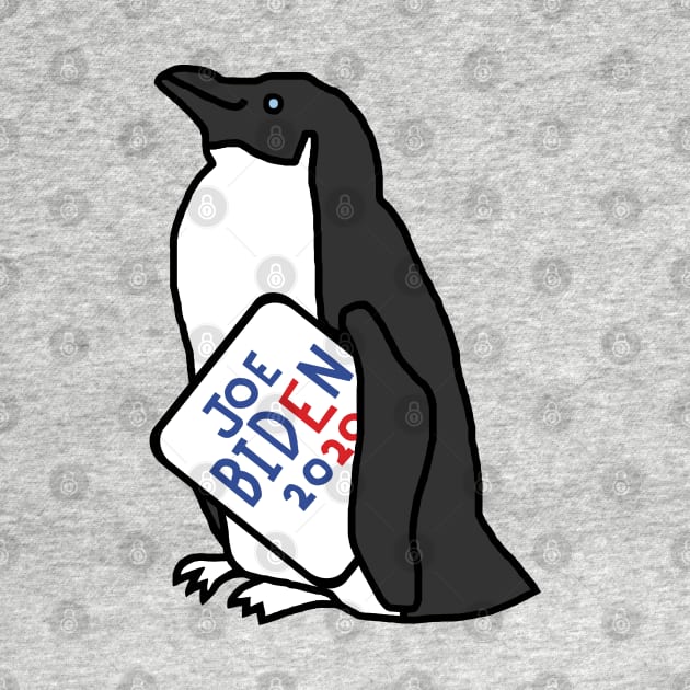 Small Penguin with Joe Biden 2020 Sign by ellenhenryart
